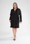 Women's Plus Size Velvet Double-Breasted Rhinestone Dress