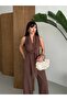 Women's Front-Tie Pocketed Imported Atlas Fabric Jumpsuit - 4