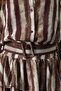 Women's Lace-Detail Patterned Mini Chiffon Dress Brown - 5