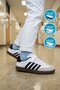 White Black Velcro Boys' Sneakers - 3