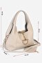 Nora Genuine Suede Shoulder Bag with Metal Buckle - 4