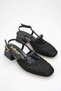 Mesh Knitted Short Block Heeled Women's Shoes Heel 3cm - 2