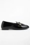 131 Black Wrinkled Classic Masculine Casual Women's Ballerinas - 3