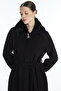 Hooded Belt Detailed Giy Çık Black/Brown 0221 - 4
