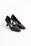Women's Bitter Brown Heeled Shoes Fs08Ms44H