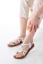 205-08 White Garni Orthopedic Genuine Leather Women's Sandals - 2