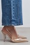 Gloria Dore Patent Leather Belt Detail Pointed Toe Women's Heeled Shoes - 7