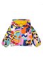 Girl's Colorful Abstract Patterned Hooded Windbreaker Raincoat 2-8 Years Mix - 2