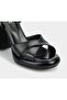Black Women's Heeled Sandals - 5
