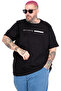 Mode XL Large Size T-Shirt Bıs Balance Waffle U26001 Black - 2