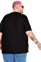 Mode XL Large Size T-Shirt Bıs Balance Waffle U26001 Black - 5