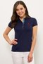Women's Polo Collar Basic Slim Fit T-Shirt