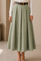 Belted Poplin Skirt N223 Çağla
