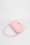 Women's Pink Cover Lock Detailed Shoulder and Crossbody Bag Velux - 7