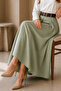 Belted Poplin Skirt N223 Çağla - 3