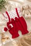 Baby Girl Heart Patterned Set Cotton Bowknot Bandana 2-Piece Summer Baby Set
