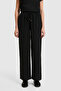 Women's Black Canvas Trousers 50321973-Vr046 - 2