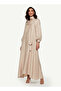A-line Maxi Dress with Volume Sleeves - 3