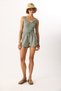 Women's Nikki 100% Linen Shorts with Elastic Waist - Nile Green - 2
