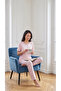 24812 100% Cotton Women's Pajama Large Size Pajama Set Buttoned Pajama Set - 5