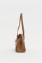 Double Handle Charm Detailed Shopper Bag Brown - 3