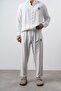 Men's Linen Baggy Trousers Ecru