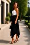Asymmetrical Cut Detailed Pleated Skirt - 2