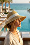 Women's Straw Summer Hat with Bow Detail