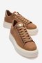 Borena Tan Suede Thick Soled Women's Casual Sports Shoes