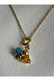 Gold Color Bee Figured Zircon Stone Necklace (45 cm) - 2