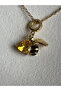 Gold Color Bee Figured Zircon Stone Necklace (45 cm) - 2
