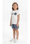 May Beautiful Yours Printed Girls' T-Shirt-Denim Shorts Set - 2