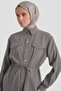 Beli Gathered Detailed Trousers Double Suit Set Light Gray 26Yt619 - 2