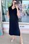 V-Neck Modal Dress 6Y181