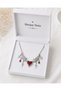 Red Heart Stone Cross and Wing Detailed Necklace Alternative Style Women's Accessory - 3