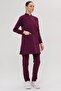 Nova Hakim Yaka Tesettür Mulberry Lycra-Free Thin Fabric Nurse Doctor Uniform Set - 3