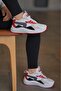 Women's White Red Orthopedic Sole Casual Sneaker 086-1 - 2