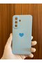 Samsung Galaxy 36 Heart Printed Inside Velvet Premium Silicone Phone Case (Blue) - 2
