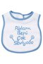 Baby Boy My Sister Loves Me so Much Embroidered Blue Waterproof Apron