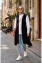 Large Size Slim Fit Thin Combed Cotton Long Vest 8768-01 Black