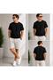 Men's Ottoman Fabric Crew Neck Summer T-Shirt Shorts 2-Piece Top and Bottom Set