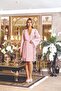 Women's Combed Cotton Lace 6-Piece Dowry Nightgown, Dressing Gown, Pajama Set K115 - 5