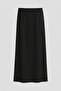 Elastic Waist Petticoat Skirt Black - 2