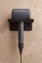 Matte Black Adhesive Blow Dryer Hanger, Hair Dryer Holder - 5