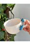 Handmade Ceramic Mug with Blue Butterfly Figure - 3