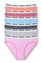Women's 6-Piece Patterned Mixed Cotton Lycra Bikini Panties