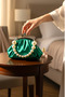 Women's Satin Pearl Desing Evening Dress Bag - 2