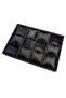 Watch and Jewelry Stand with 12 Compartments, Suede Fabric Covering on Mdf, Domestic Production - 4
