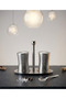 Stainless Steel Salt and Pepper Shaker Set with Stand for Tabletop Use