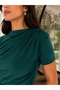 Short Sleeve Ruched Sandy Blouse - 3
